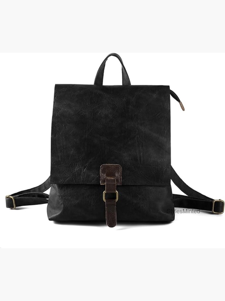 Convertible Backpack Tote Satchel Laptop Bag Leather Travel Handbag